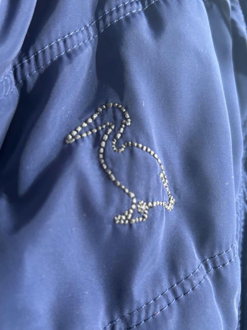 Navy Quilted Hooded Vest with Faux Fur Trim hood - Picture 3 of 5